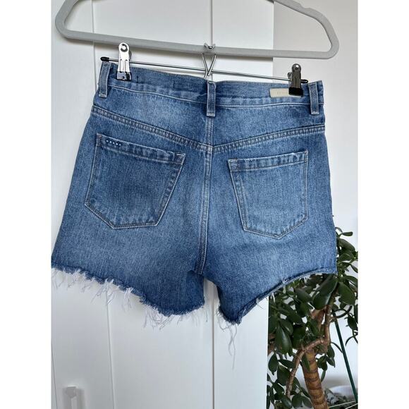 Womens Blank NYC The Barrow Vintage High-Rise Denim Shorts, Size 26 - Picture 2 of 5